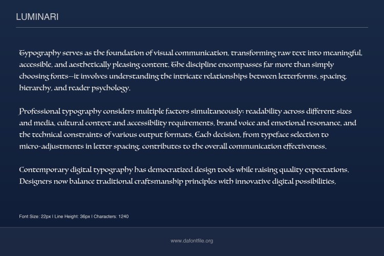 Luminari Font free download preview 3 – Display Fonts font