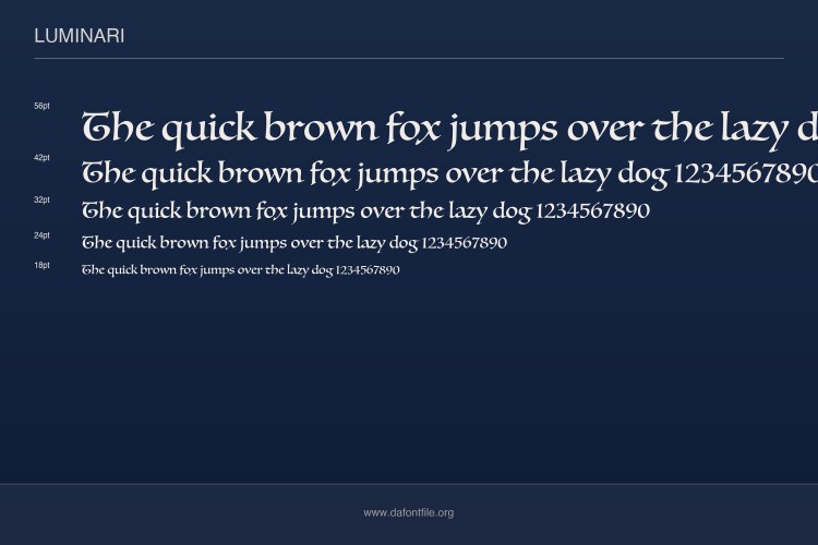 Luminari Font free download preview 4 – Display Fonts font