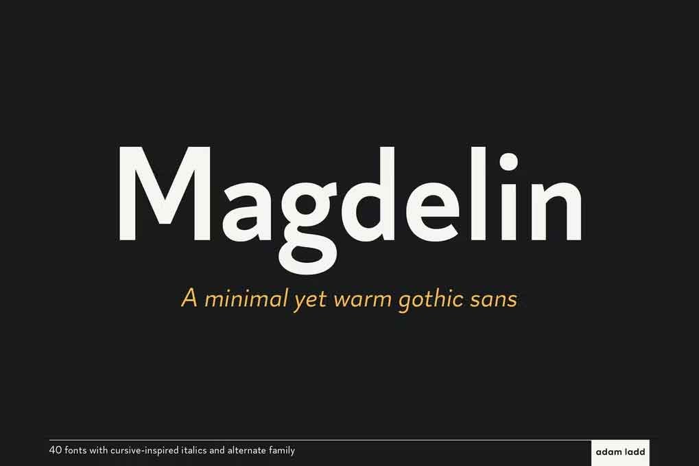 Magdelin Font Family free download – Sans Serif Fonts font preview image for Windows and Mac