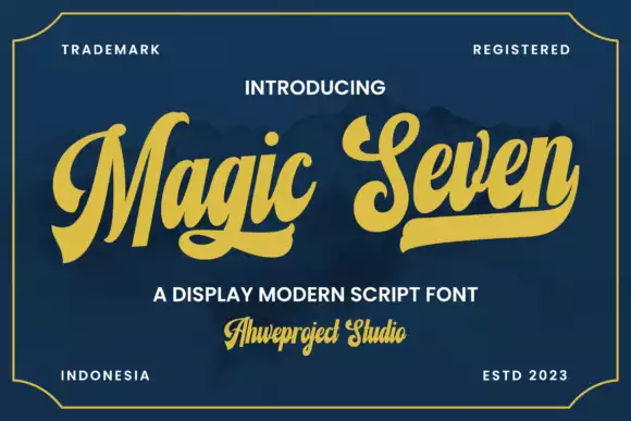 Magic Seven Font free download – Script And Handwritten font preview image for Windows and Mac