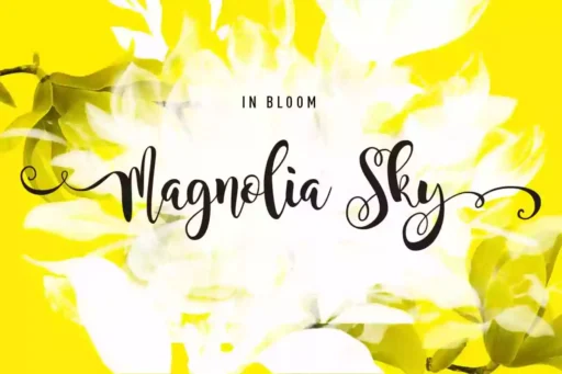 Magnolia Sky Font free download preview 4 – Script And Handwritten font