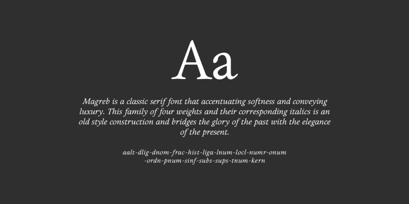 Magreb Font Family free download preview 5 – Serif Fonts font