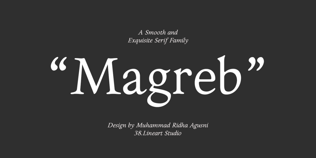 Magreb Font Family free download – Serif Fonts font preview image for Windows and Mac