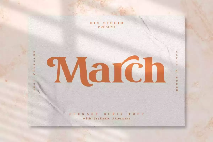 March Font free download preview 11 – Serif Fonts font