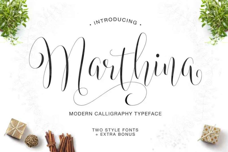 Marthina Script Two Style Font free download preview 4 – Script And Handwritten font