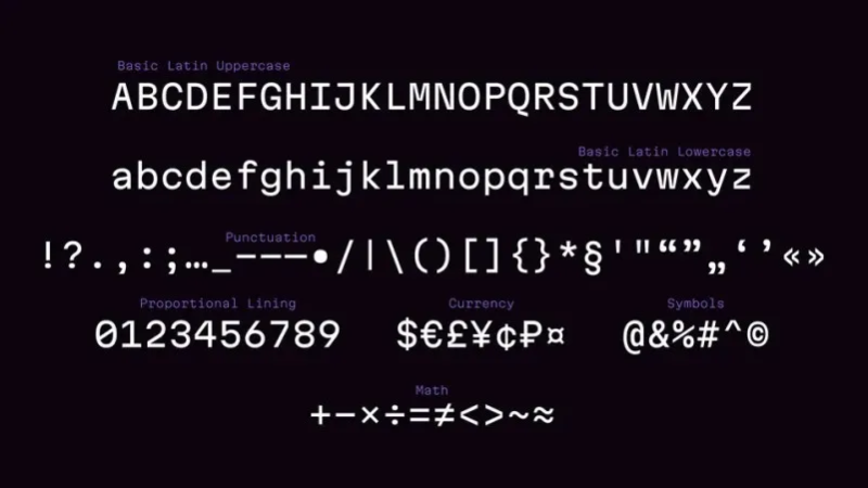 Martian Mono Font Family free download preview 5 – Font Family font