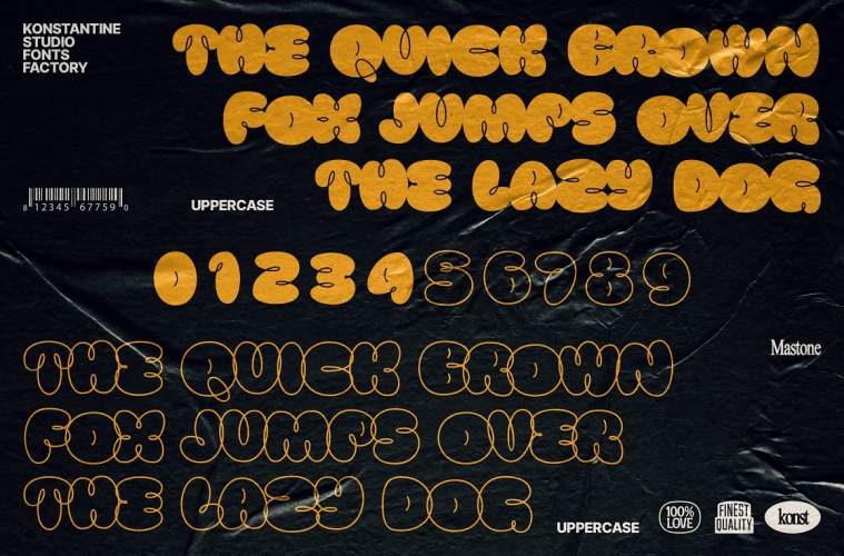 Mastone Font free download preview 5 – Display Fonts font