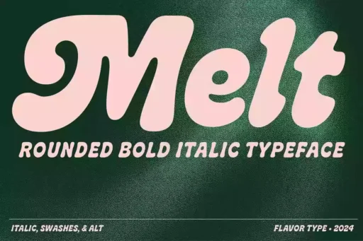 Melt Font free download – Display Fonts font preview image for Windows and Mac
