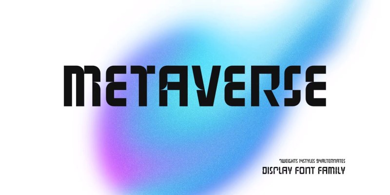 Metaverse Display Font Family free download preview 11 – Display Fonts font