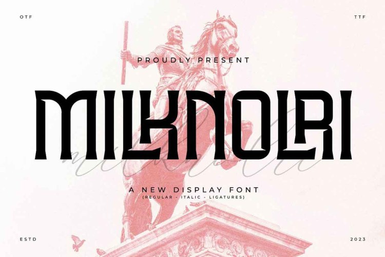Milknolri A New Display Font free download preview 5 – Display Fonts font