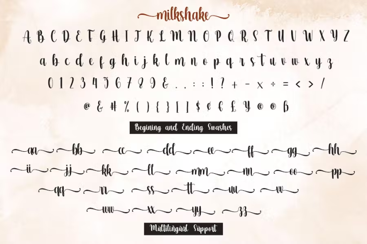 Milkshake Font free download preview 7 – Script And Handwritten font