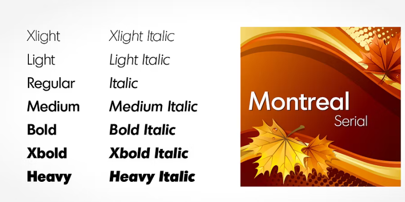 Montreal Serial Font Family free download preview 4 – Sans Serif Fonts font