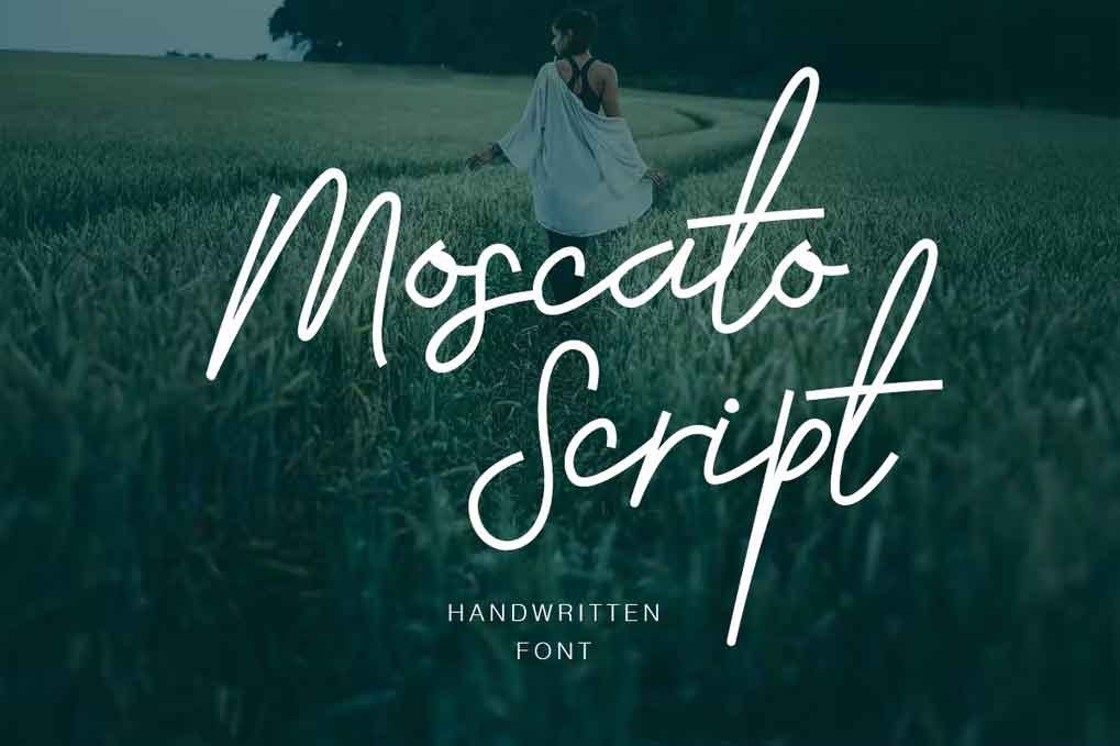 Moscato Script Font free download – Script And Handwritten font preview image for Windows and Mac