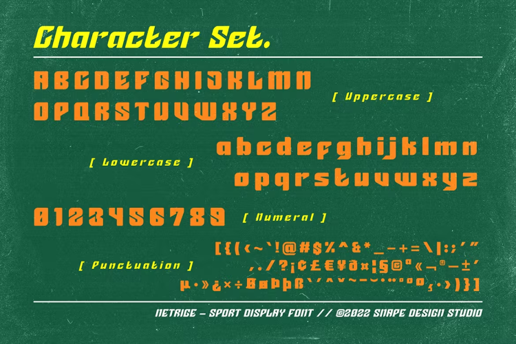 Netigre Sport Font free download preview 2 – Decorative Fonts font