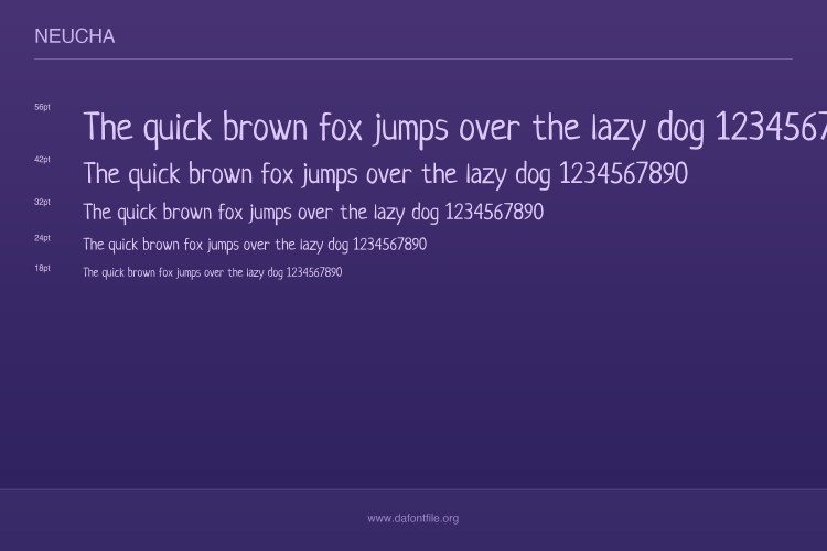 Neucha Font free download preview 3 – Display Fonts font