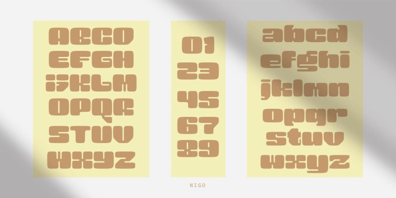 Nigo Font free download preview 4 – Modern Fonts font