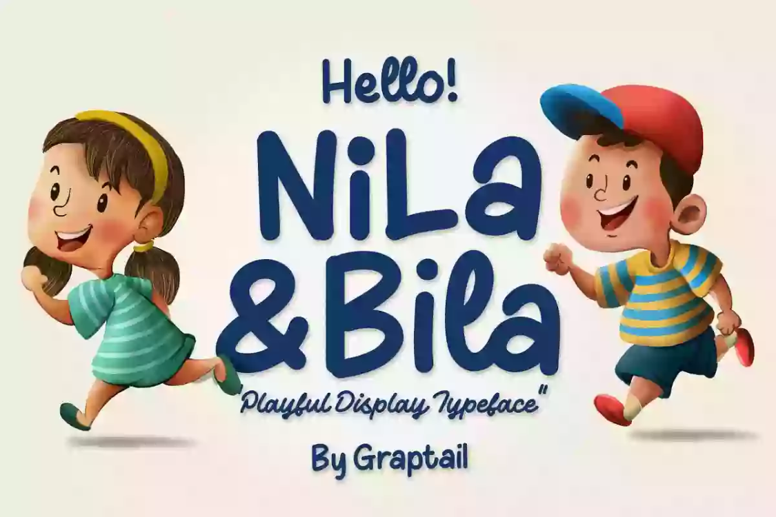 Nila & Bila Font free download – Typeface font preview image for Windows and Mac