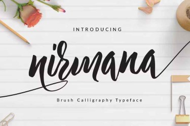 Nirmana Brush Font Wedding free download – Script And Handwritten font preview