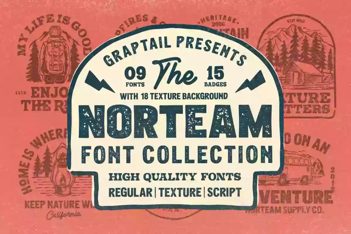 Norteam Font Collection free download – Sans Serif Fonts font preview image for Windows and Mac
