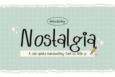 Nostalgia Font free download – Friendly font preview