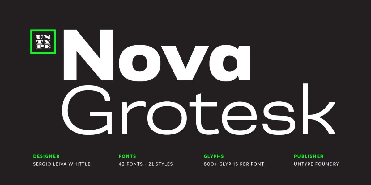 Nova Grotesk Font Family free download – Sans Serif Fonts font preview image for Windows and Mac