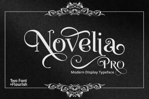 Novelia Pro Font free download preview 5 – Decorative Fonts font