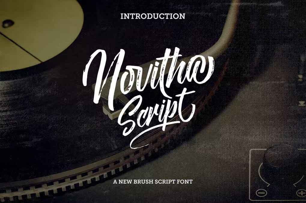 Novitha Script Font free download – Script And Handwritten font preview image for Windows and Mac