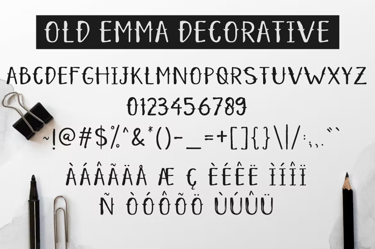 Old Emma Font free download preview 2 – Serif Fonts font