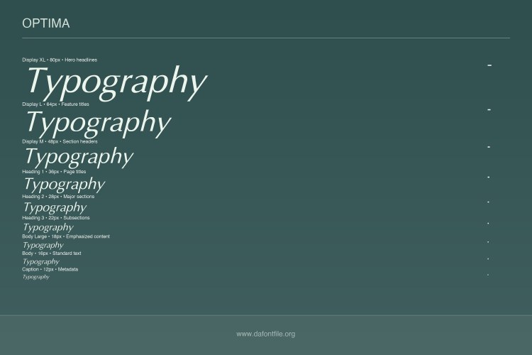 Optima Font Family free download preview 3 – Serif Fonts font