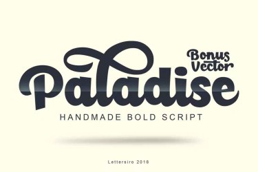 Paladise Font free download – Script And Handwritten font preview
