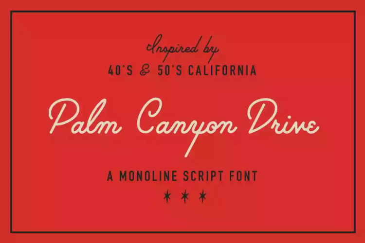 Palm Canyon Drive Font free download preview 5 – Script And Handwritten font