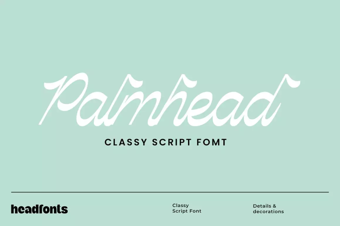 Palmhead Classy Script Font free download – Script And Handwritten font preview image for Windows and Mac