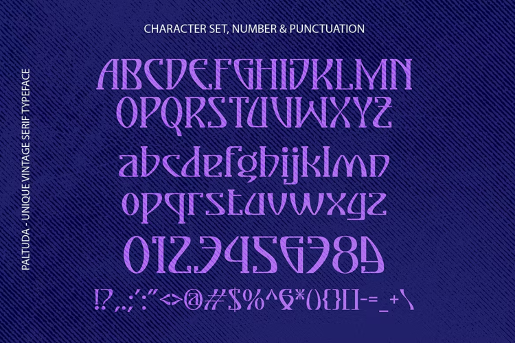 Paltuda Unique Vintage Font free download preview 2 – Serif Fonts font
