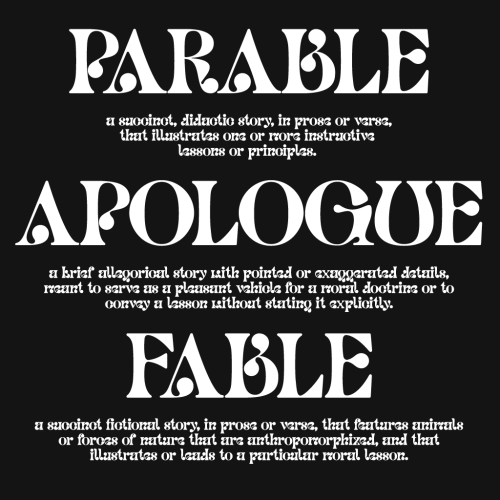 Parable Font free download preview 5 – Display Fonts font