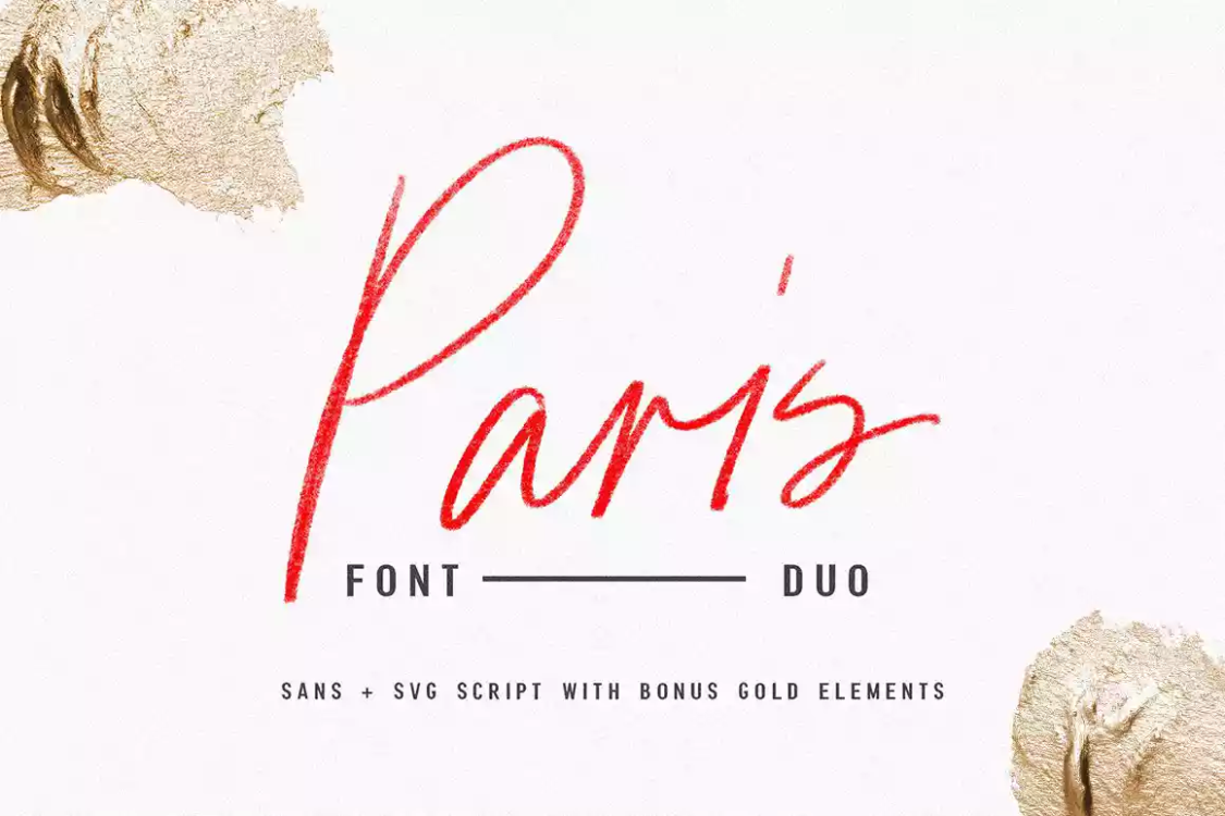 Paris Font Duo free download – Script And Handwritten font preview image for Windows and Mac