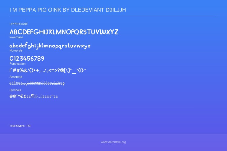 Peppa Font free download preview 3 – Display Fonts font