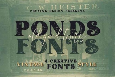 Ponds Typeface Font free download – Retro font preview