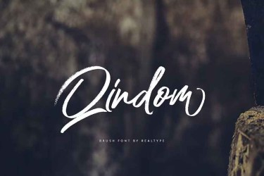 Qindom Brush Font free download – Script font preview