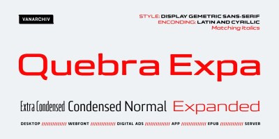 Quebra Expa Font Family free download – Sans Serif font preview