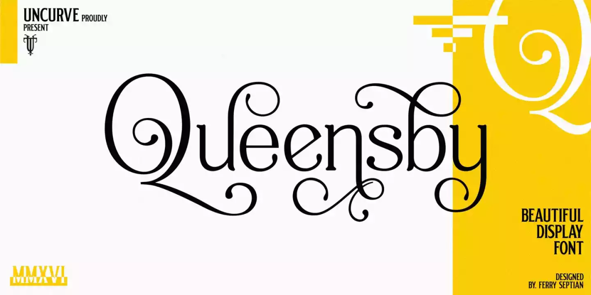 Queensby Font free download – Serif Fonts font preview image for Windows and Mac