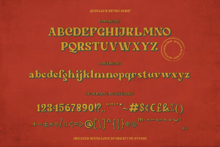 Quinlliyk Font free download preview 5 – Serif Fonts font