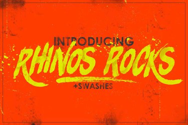 Rhinos Rocks Brush Font free download – Script And Handwritten font preview