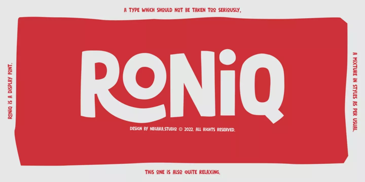 Roniq Font free download – Display Fonts font preview image for Windows and Mac