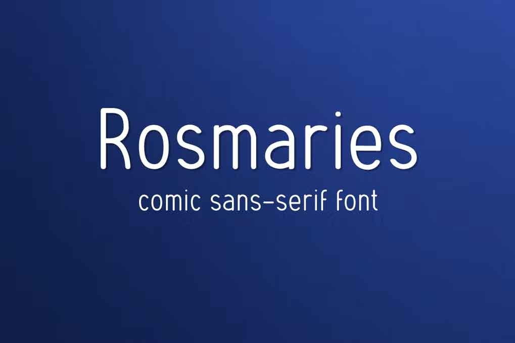 Rosmaries Comic Font free download – Sans Serif Fonts font preview image for Windows and Mac