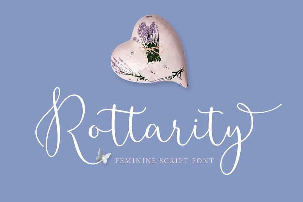 Rottarity Feminine Font free download – Script And Handwritten font preview image for Windows and Mac