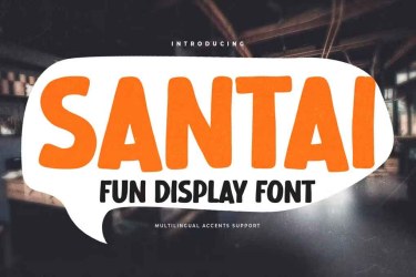 SANTAI Fun Display Font free download – Packaging font preview