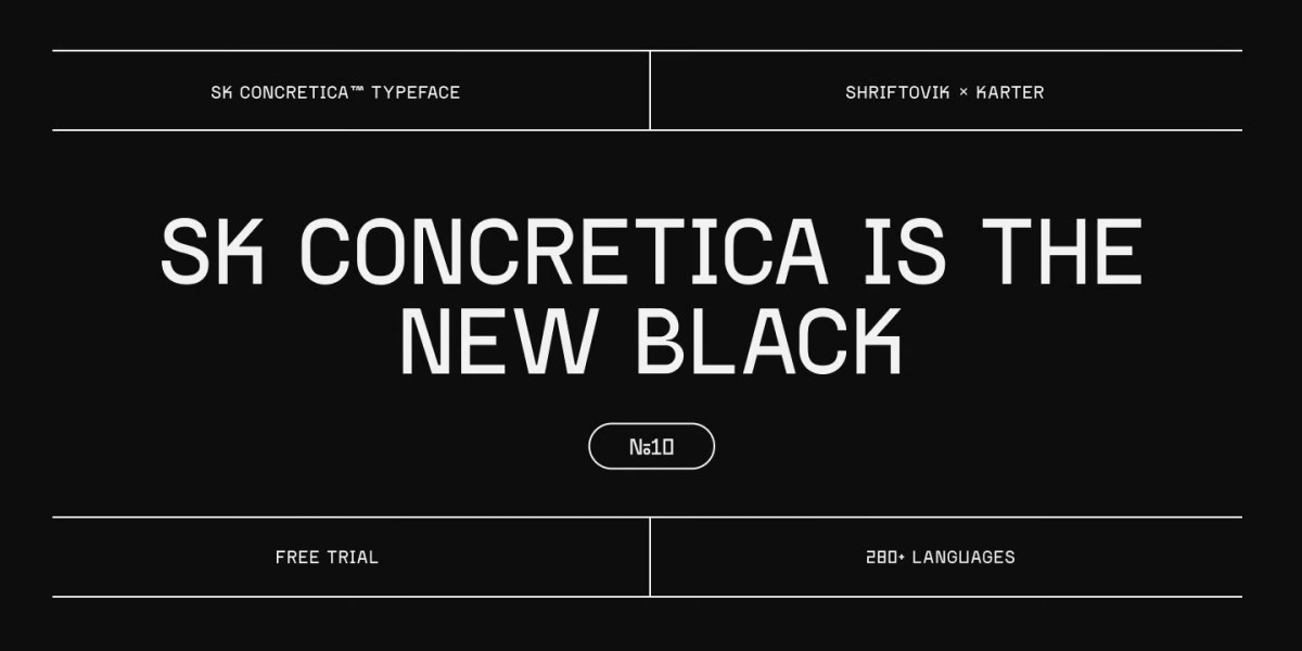 SK Concretica Font free download – Typeface font preview image for Windows and Mac