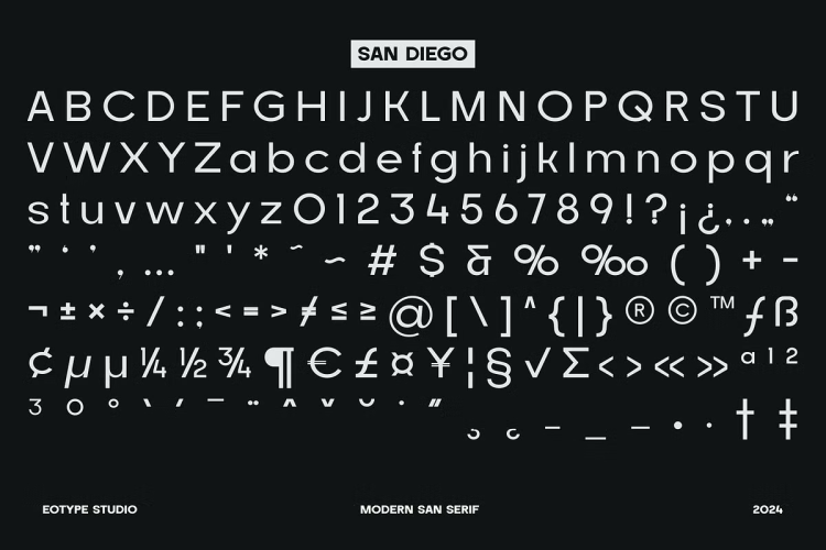 San Diego Font free download preview 4 – Sans Serif Fonts font