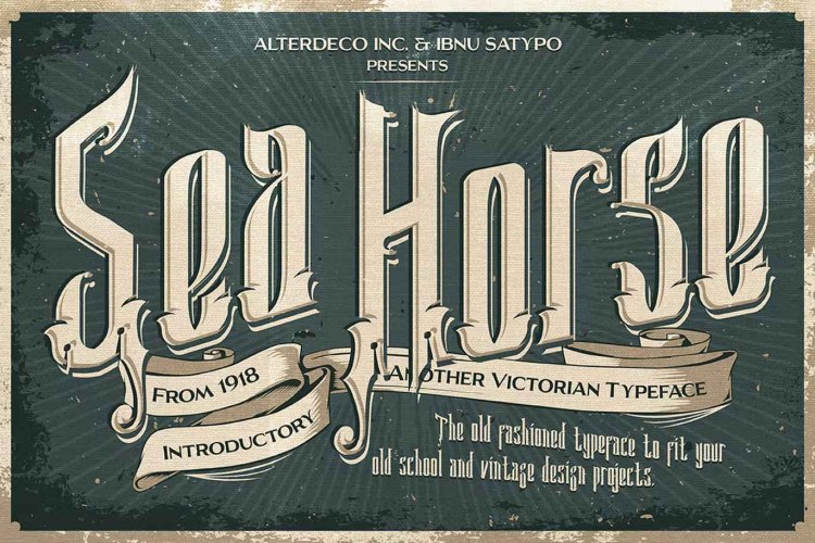 Sea Horse Typeface Font free download preview 2 – Serif Fonts font