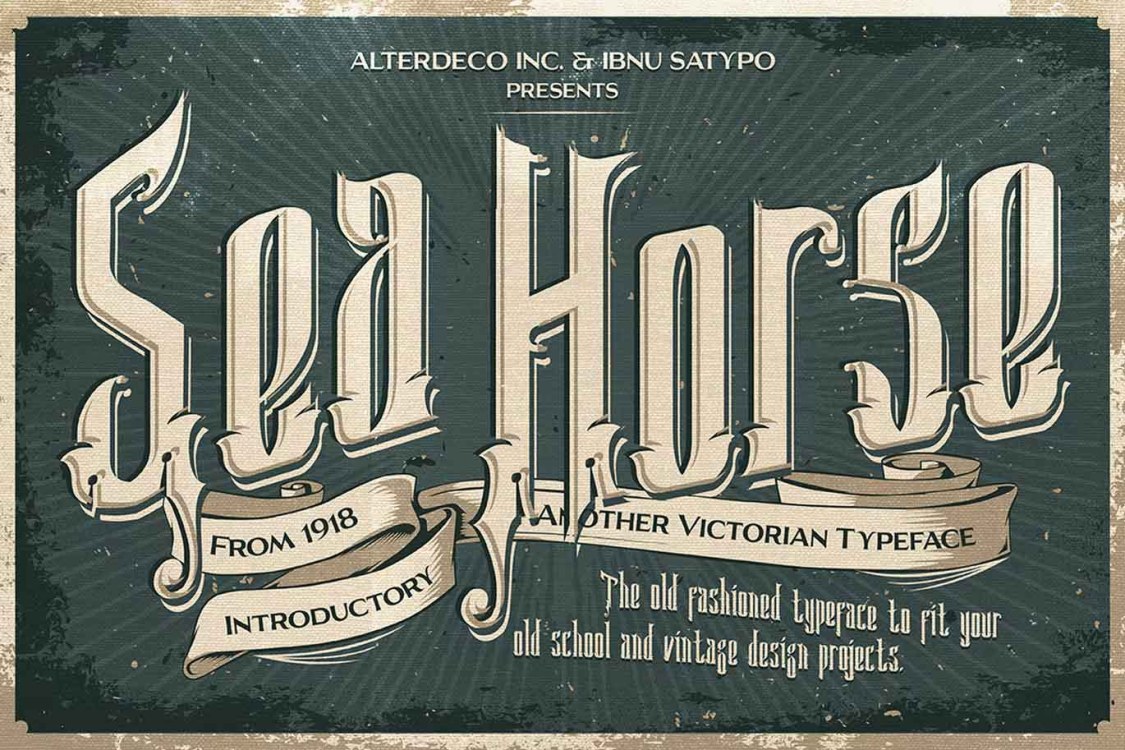 Sea Horse Typeface Font free download – Serif Fonts font preview image for Windows and Mac